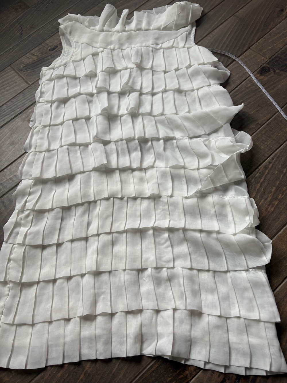 White Ruffle Layered Dress - Picture 5 of 5